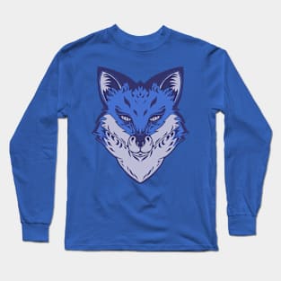 Tribal Blue Fox Long Sleeve T-Shirt